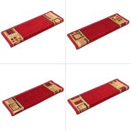 Самозалепващи стелки за стъпала, 15 бр, 65x21x4 см, червени