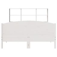 Легло с етажерка за книги, без матрак, 140x190 см, бор масив