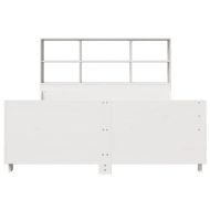 Легло с етажерка за книги, без матрак, 140x200 см, дърво масив