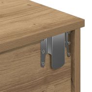 Стенен рафт с чекмеджета дъб артизан 80x34x17см инженерно дърво