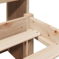 Легло с рафтове за книги, без матрак, 90x190 см, бор масив