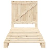 Рамка за легло с табла, 90x200 см, борово дърво масив