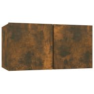 Комплект ТВ шкафове от 6 части, опушен дъб, инженерно дърво