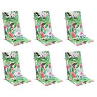 Възглавници за столове с облегалки 6 бр шарени Оксфорд плат