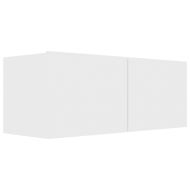 Комплект ТВ шкафове от 8 части, бял, инженерно дърво