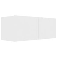 Комплект ТВ шкафове от 6 части, бял, инженерно дърво