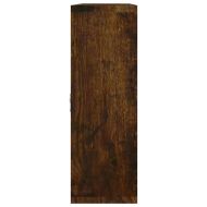 Стенен витринен рафт с 8 отделения опушен дъб