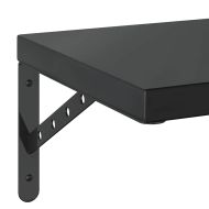 Стенни рафтове 2 бр 75x30 см черни неръждаема стомана