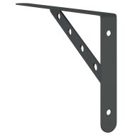 Скоби за рафт 4 бр 30x2,5x15,5 см черен неръждаема стомана