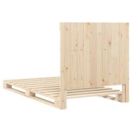 Рамка за легло с табла, 100x200 см, борово дърво масив