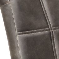 Конзолни трапезни столове, 2 бр, сиви, естествена кожа