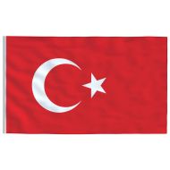 Флаг на Турция и стълб, 6,23 м, алуминий