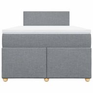 Боксспринг легло с матрак, светлосиво, 120x190 см, плат