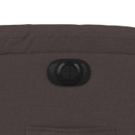 Електрически изправящ реклайнер стол, тъмнокафяв, текстил