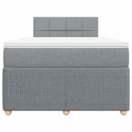 Боксспринг легло с матрак, светлосиво, 120x190 см, плат