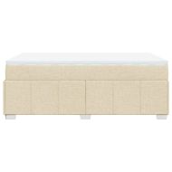 Боксспринг легло с матрак, кремаво, 120x190 см, плат