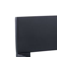 Рамка за легло с LED, черна, изкуствена кожа, 90x200 cм