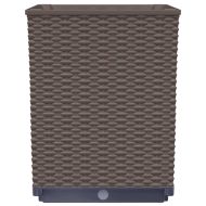 Кашпи, 4 бр, Кафяви, 30x30x37 см, полипропилен