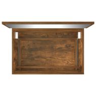 Комплект мебели за баня от 2 части, опушен дъб, инженерно дърво