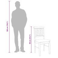 Трапезни столове с възглавници 2 бр масивна дървесина гума