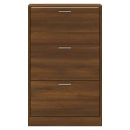 Шкаф за обувки, кафяв дъб, 63x24x103 см, инженерно дърво