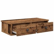 Стенен рафт с чекмеджета старо дърво 60x28x15см инженерно дърво