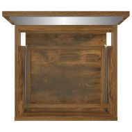 Шкаф за баня с огледало, опушен дъб, инженерно дърво