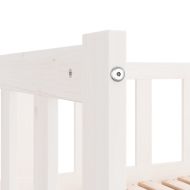 Канапе с изтеглящо разтегателно легло бяло 80x200 см бор масив