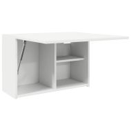 Стенен шкаф за баня, бял, 60x25x40 см, инженерно дърво