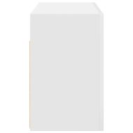 Стенен шкаф за баня, бял, 60x25x40 см, инженерно дърво