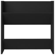 Стенен шкаф за обувки, черен, 60x18x60 см, инженерно дърво