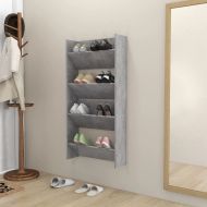 Стенни шкафове за обувки, 2 бр, бетонно сиво, 60x18x60 см, ПДЧ