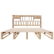 Легло с етажерка за книги, без матрак, 180x200 см, бор масив