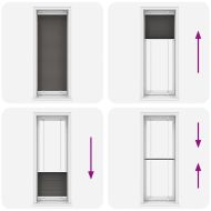 Плисирана щора черна 70x200 cm Ширина на плата 69,4 cm