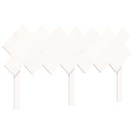 Рамка за легло без матрак, бял, 140x190 см, бор масив