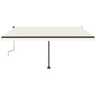 Свободностояща ръчно прибираща се тента 400x350 см кремава