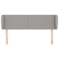 Горна табла за легло с уши, светлосива, 147x23x78/88 см, плат