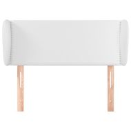 Горна табла с уши, Бяла, 83x23x78/88 см, изкуствена кожа