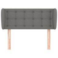 Горна табла за легло с уши, тъмносива, 83x23x78/88 см, плат