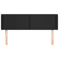 Горна табла за легло, черна, 147x16x78/88 см, изкуствена кожа