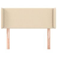 Горна табла за легло, кремава, 103x16x78/88 см, плат
