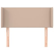 Горна табла за легло, капучино, 93x16x78/88 см, изкуствена кожа