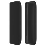 Горна табла за легло, черна, 203x16x78/88 см, изкуствена кожа