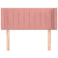 Горна табла за легло, розова, 103x16x78/88 см, кадифе