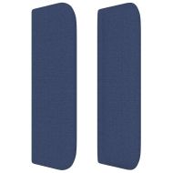 Горна табла за легло, синя, 183x16x78/88 см, плат