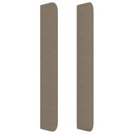 Горна табла за легло с уши, таупе, 83x16x118/128 см, плат