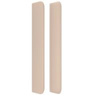 Горна табла с уши, капучино, 93x16x118/128 см, изкуствена кожа