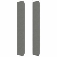 Горна табла за легло с уши, тъмносива, 163x16x118/128 см, плат