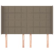 Горна табла за легло с уши, таупе, 147x16x118/128 см, плат
