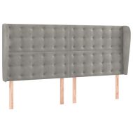 Боксспринг легло с матрак и LED, светлосиво, 180x200 см, кадифе